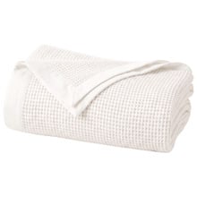 Freida Washed Cotton Waffle Blanket